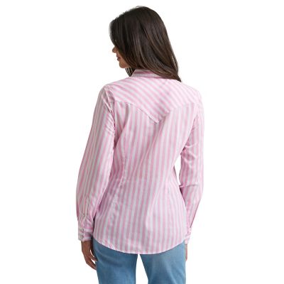 Image showing  Women's Retro Long Sleeve Snap Shirt
