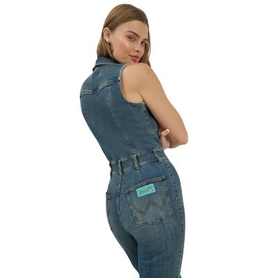 Image showing 3 th Wrangler x Lainey Wilson Women's Denim Catsuit