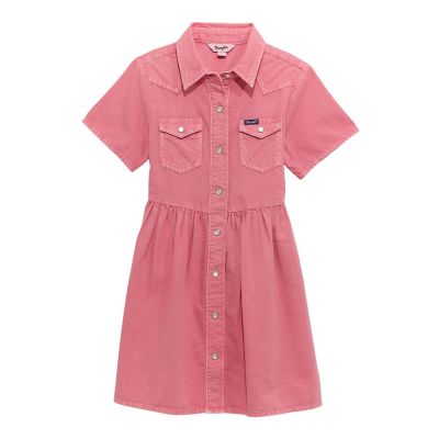 Image showing 0 th Wrangler Girl's Pink Denim Dress