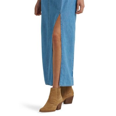 Image showing  Women's Retro Maxi Denim Dress