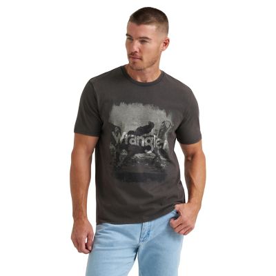 Wrangler Men's Acid Wash Logo T-Shirt