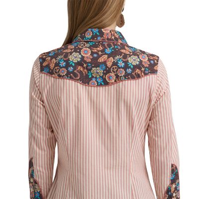 Image showing 5 th Wrangler x Lainey Wilson Women's Prarie Print Snap Shirt