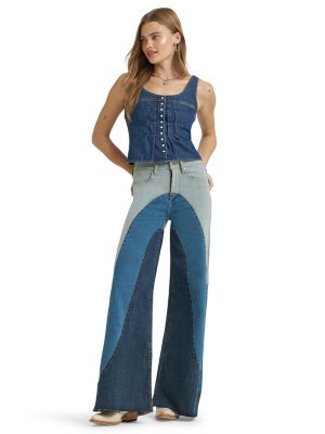 Image showing 0 th Wrangler x Lainey Wilson Women's Groovy Wide Leg Jean