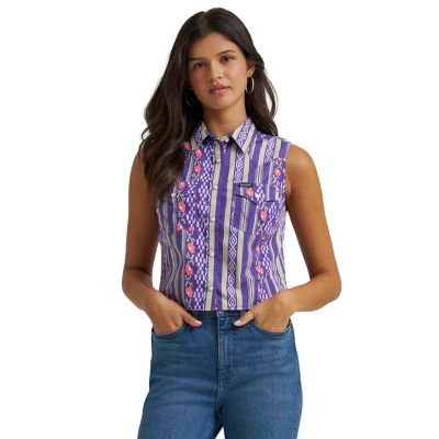 Image showing 0 th Wrangler Women's Sleeveless Checotah Shirt