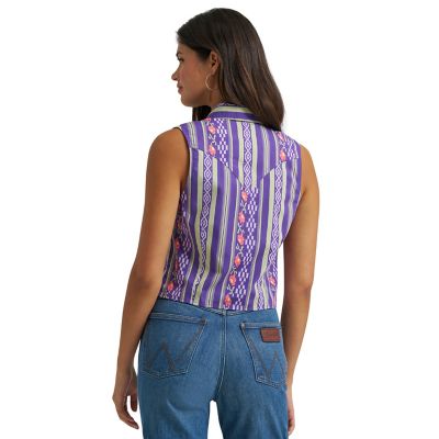 Image showing 1 th Wrangler Women's Sleeveless Checotah Shirt