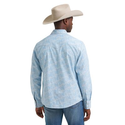 Image showing  Men's Retro Premium Long Sleeve Snap Shirt