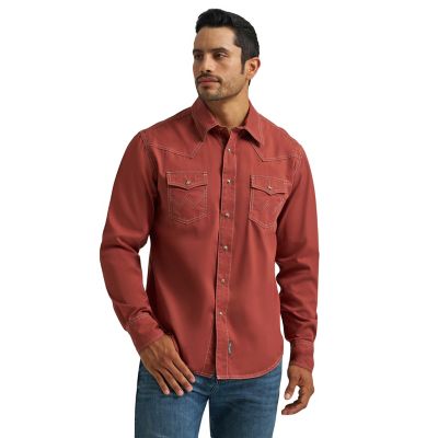 Image showing  Men's Retro Premium Long Sleeve Snap Shirt