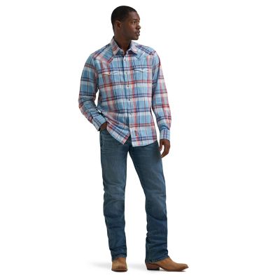 Image showing  Men's Retro Premium Long Sleeve Snap Shirt