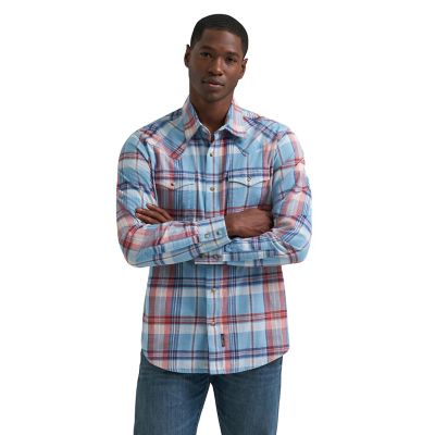 Image showing  Men's Retro Premium Long Sleeve Snap Shirt