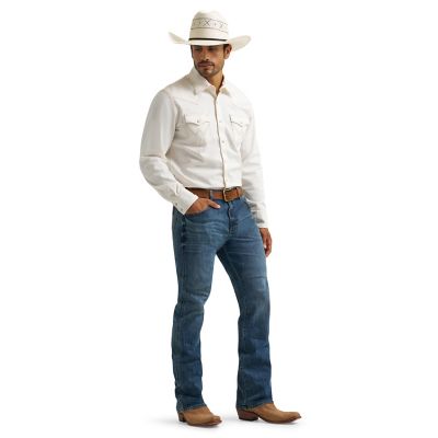 Image showing  Men's Retro Premium Long Sleeve Snap Shirt
