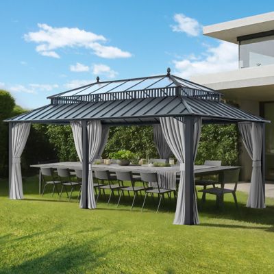 Image showing  20 ft. x 12 ft. Kingston PC Top Rectangular Gazebo