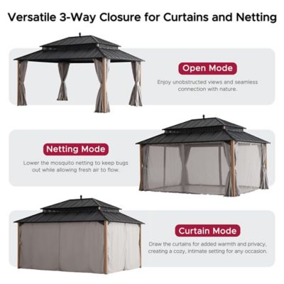 Image showing  16 ft. x 12 ft. Kingston Hardtop Rectangular Gazebo