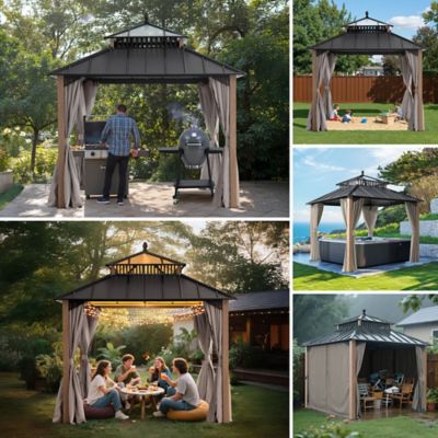 Image showing  10 ft. x 10 ft. Kingston PC Rectangular Gazebo
