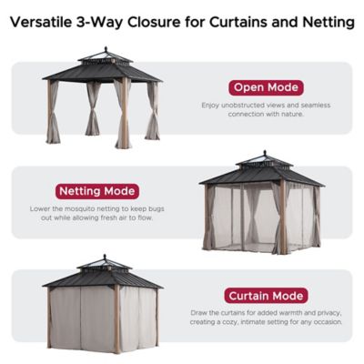 Image showing  10 ft. x 10 ft. Kingston PC Rectangular Gazebo