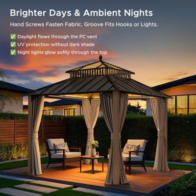 Image showing 9 th Sunjoy 10 ft. x 10 ft. Kingston PC Rectangular Gazebo