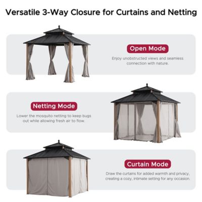 Image showing  10 ft. x 10 ft. Kingston Hardtop Rectangular Gazebo