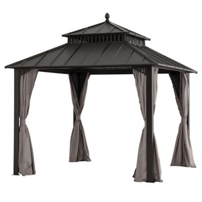 Sunjoy 10 ft. x 10 ft. Kingston Hardtop Rectangular Gazebo