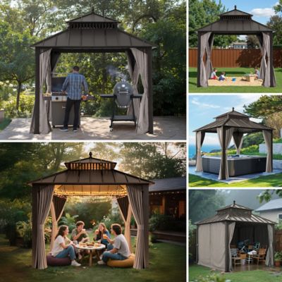 Image showing  10 ft. x 10 ft. Kingston Hardtop Rectangular Gazebo
