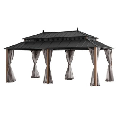 Image showing  20 ft. x 12 ft Kingston Hardtop Rectangular Gazebo