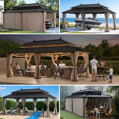 Image showing  20 ft. x 12 ft Kingston Hardtop Rectangular Gazebo