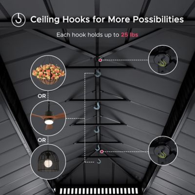 Image showing 6 th Sunjoy 20 ft. x 12 ft Kingston Hardtop Rectangular Gazebo