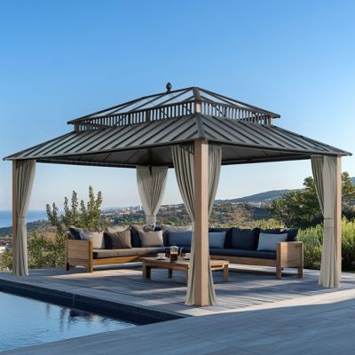 Image showing  16 ft. x 12 ft Kingston PC Rectangular Gazebo