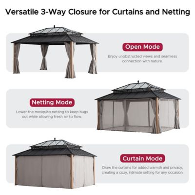 Image showing  16 ft. x 12 ft Kingston PC Rectangular Gazebo
