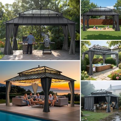 Image showing  16 ft. x 12 ft Kingston PC Rectangular Gazebo