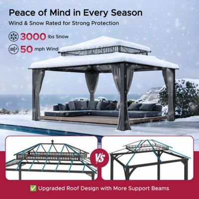 Image showing 7 th Sunjoy 16 ft. x 12 ft Kingston PC Rectangular Gazebo