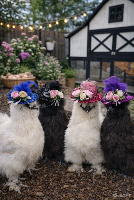 Image showing  Fancy Hats Pink & Purple