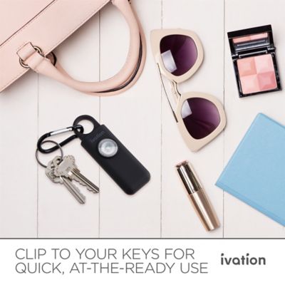 Image showing 4 th Ivation Personal SOS Alarm Keychain BLACK