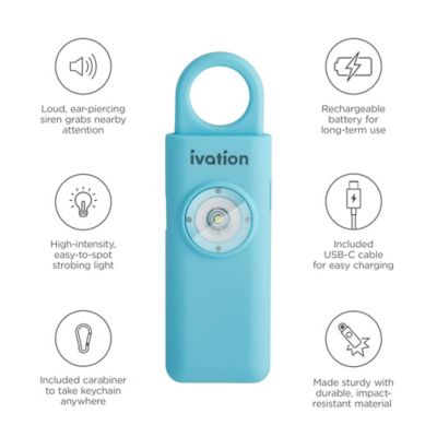 Image showing 5 th Ivation Personal SOS Rechargeable Battery Aqua