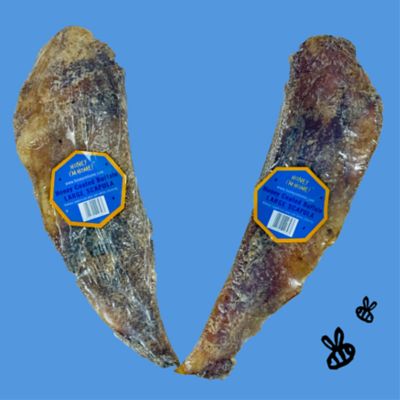 Image showing  Natural Honey Coated Water Buffalo LARGE SCAPULA STRIPS Bulk Dog Chew