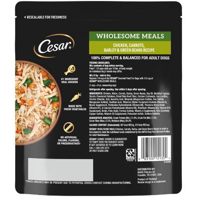 Image showing  Wholesome Meals Chicken, Carrots, Barley and Green Beans Dog Food, 17.6 oz.