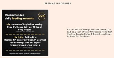 Image showing  Wholesome Meals Adult Beef, Chicken, Carrots, Barley and Green Beans Recipe Wet Dog Food, 17.6 oz., Pack of 12 Pouches