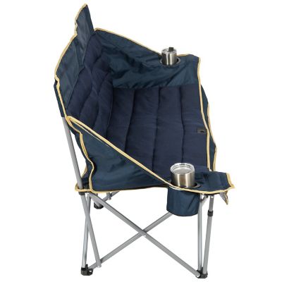 Image showing  2 Seater Padded Mesh Folding Outdoor Loveseat