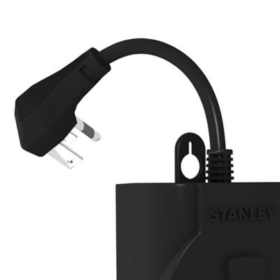 Image showing  Wireless Outdoor Remote Control Power Hub Kit with 2-Outlet Splitter/Receiver and Remote Transmitter