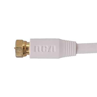 Image showing  RG6 Coaxial Cable with F-Connectors (6 ft.; White)