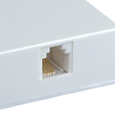 Image showing  TP265WHR Surface-Mount Baseboard Phone Jack