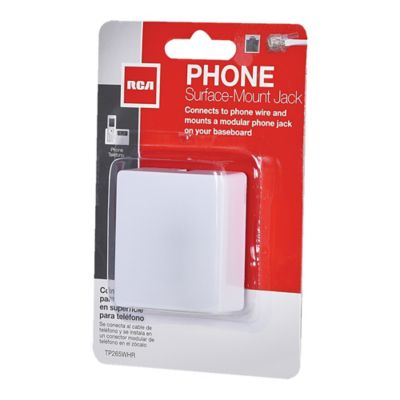 Image showing  TP265WHR Surface-Mount Baseboard Phone Jack