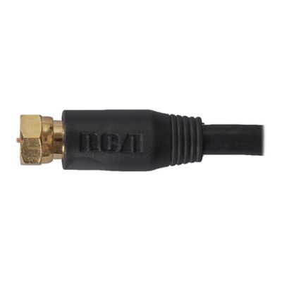 Image showing  RG6 Coaxial Cable with F-Connectors (6 ft.; Black)