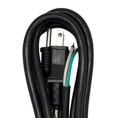 Image showing  Replacement Grounded Power Cord with Stripped End, 9 Ft., Black