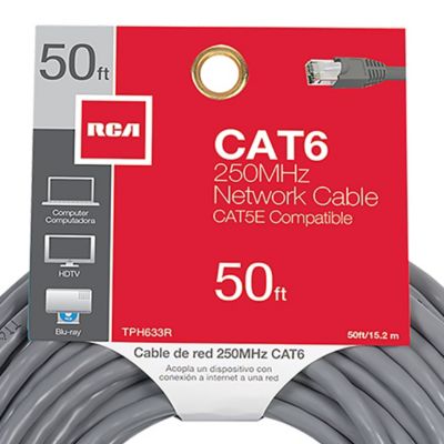 Image showing  50-ft. CAT-6 Cable, Black