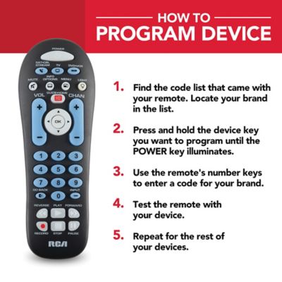 Image showing 5 th RCA 3-Device Backlit Big-Button Universal Remote