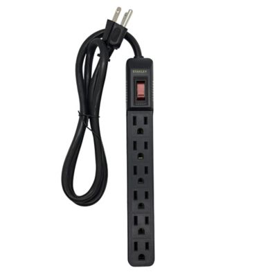 Stanley PowerMAX 6 6-Outlet Power Strip, 3-Ft. Cord