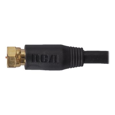 Image showing  RG6 Coaxial Cable with F-Connectors (50 ft.; Black)