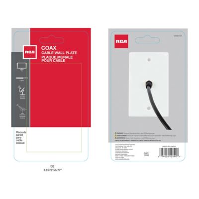 Image showing  Single Coaxial Flush-Mount Wall Plate