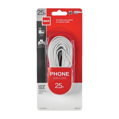 Image showing  Ultra-Thin Phone Line Cord, 25 ft.