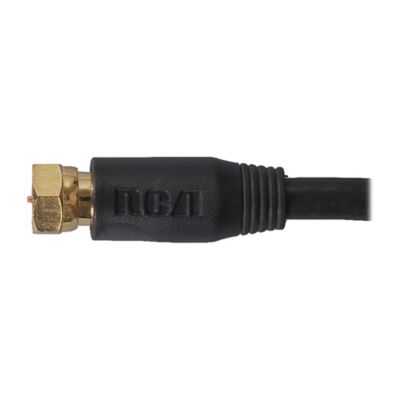 Image showing  RG6 Coaxial Cable with F-Connectors (100 ft.; Black)