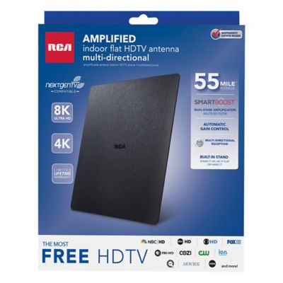 Image showing  Amplified Indoor Flat Multi-Directional HDTV Antenna